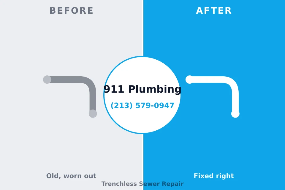 Before and after: plumbing repair Council Grove, KS
